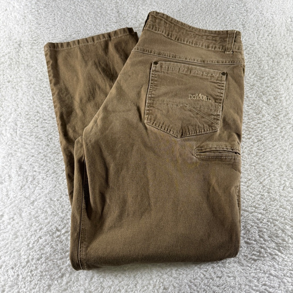 Kuhl Pants Mens 38x30 Brown Vintage Patina Dye Rebel Runner Outdoor Hiking Work